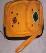 Cell Phone Case & Wallet with hand Strap in a Variety of Colors (Fits Smart Phones)(Organish Yellow color)
